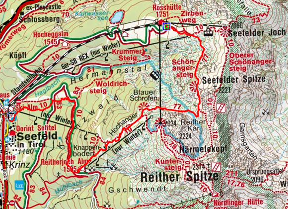 Reitherjoch Alm über den Schönangersteig Reitherjoch Alm über den Schönangersteig