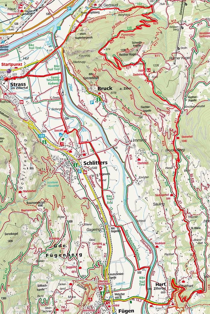 Reither Kogel - Zillertal Rundfahrt von Strass Reither Kogel - Zillertal Rundfahrt von Strass