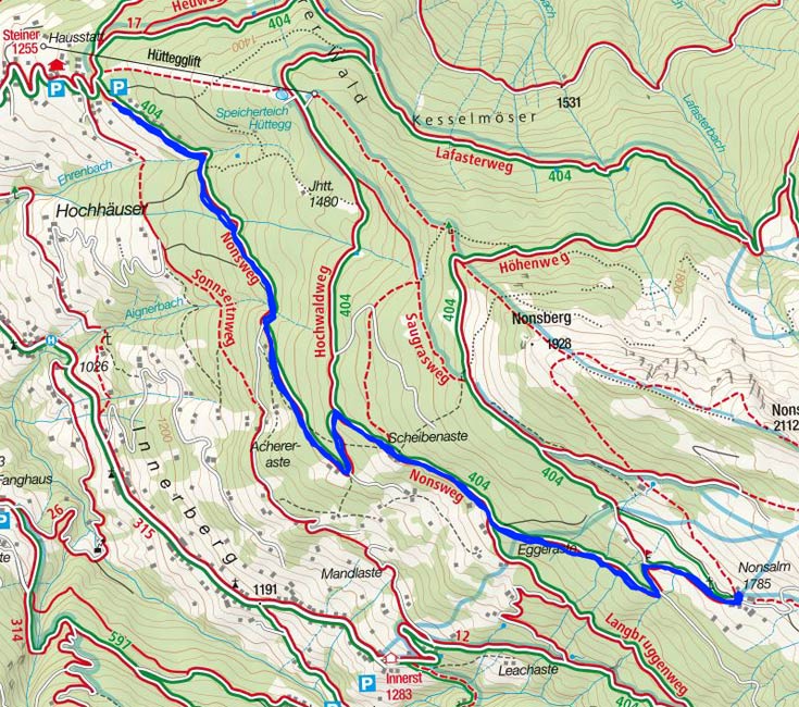 Nonsalm - Naturrodelbahn Nonsalm - Naturrodelbahn