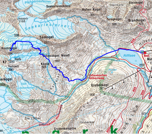 Rostizkogel (3394m) aus dem Rifflseegebiet Rostizkogel (3394m) aus dem Rifflseegebiet