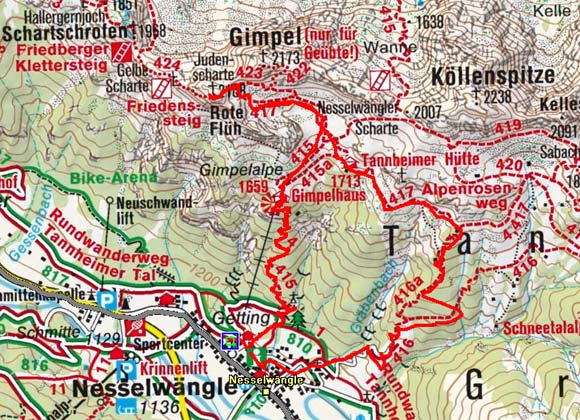 Rote Flüh (2108 m) von Nesselwängle Rote Flüh (2108 m) von Nesselwängle