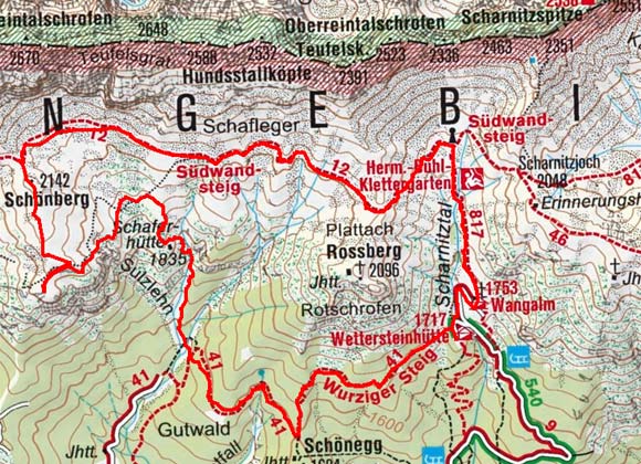 Rotmoosalm Rundwanderung von der Wettersteinhütte Rotmoosalm Rundwanderung von der Wettersteinhütte