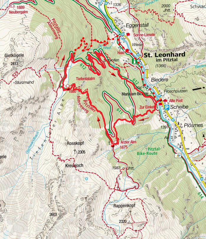 Arzler Alm – Tiefental Rundwanderung Arzler Alm – Tiefental Rundwanderung