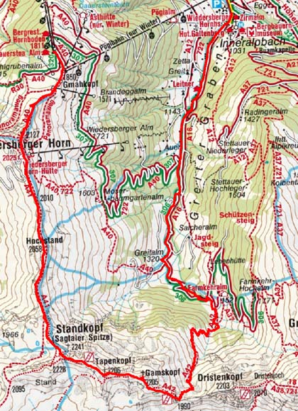 Sagtalerspitze (2241 m) von der Wiedersbergerhornbahn Sagtalerspitze (2241 m) von der Wiedersbergerhornbahn