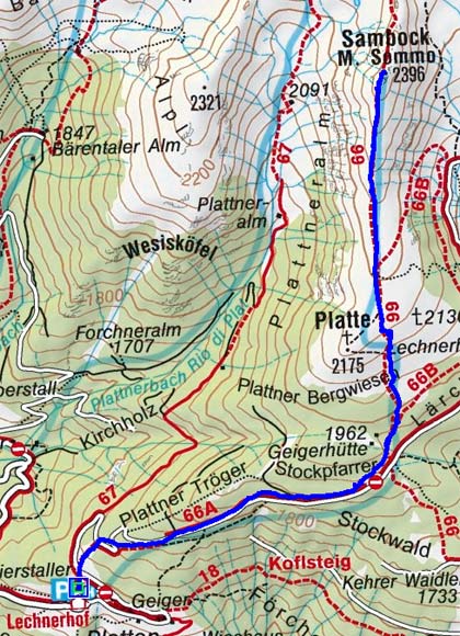 Sambock (2396 m) von Platten Sambock (2396 m) von Platten
