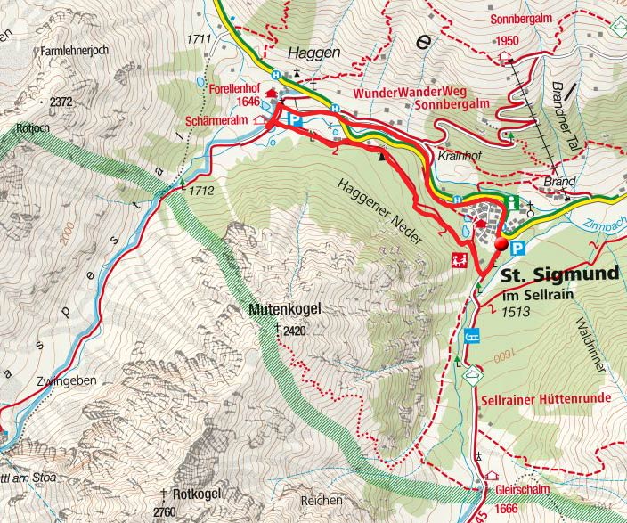 Schärmeralm - Rundwanderung von St. Sigmund Schärmeralm - Rundwanderung von St. Sigmund