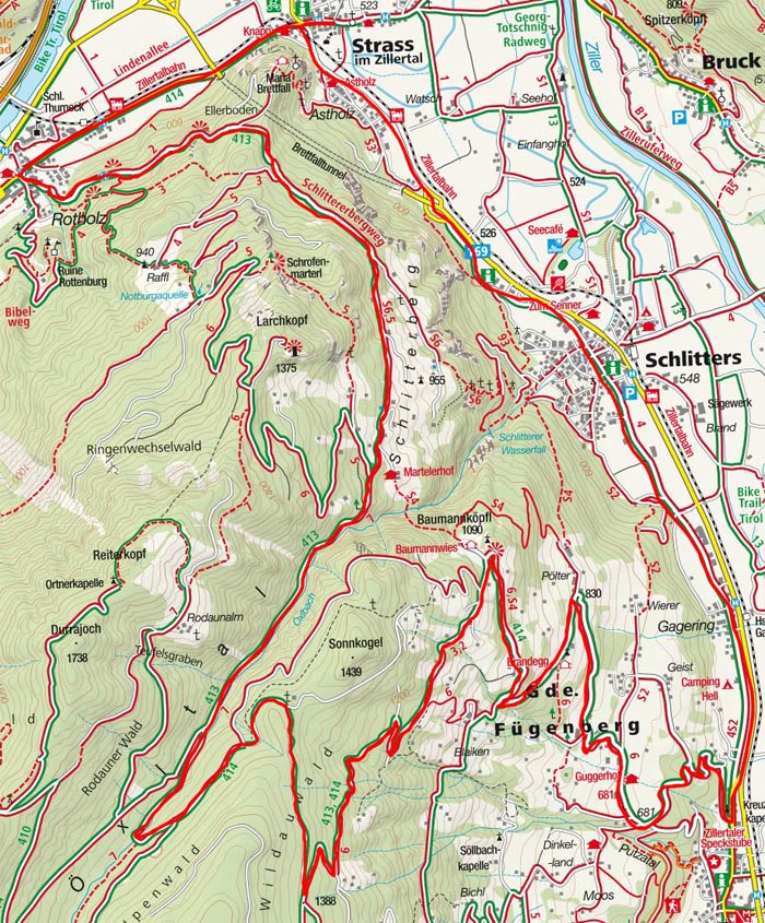 Schlitterberg – Öxltal Runde von Strass Schlitterberg – Öxltal Runde von Strass