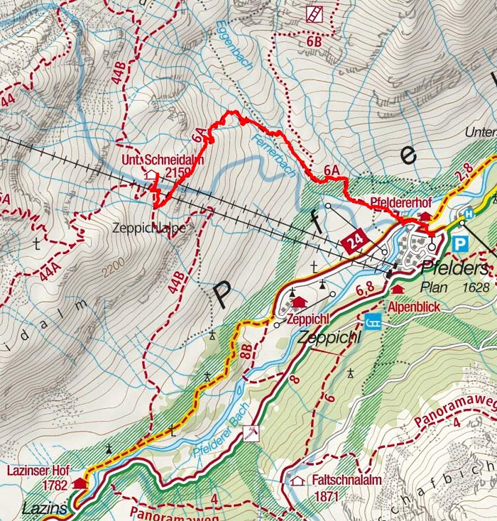 Schneid Alm (2159 m) von Pfelders Schneid Alm (2159 m) von Pfelders