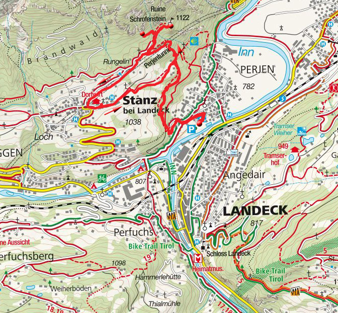 Ruine Schrofenstein (1122m) von Perjen Ruine Schrofenstein (1122m) von Perjen