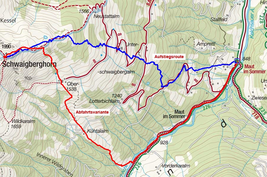 Schwaigberghorn (1990 m) aus der Kelchsau Schwaigberghorn (1990 m) aus der Kelchsau