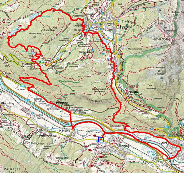 Seefelder Plateau - Seenrunde von Inzing Seefelder Plateau - Seenrunde von Inzing