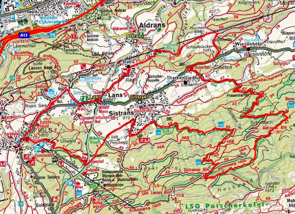 Igls - Aldranser Alm - Sistranser Alm Igls - Aldranser Alm - Sistranser Alm