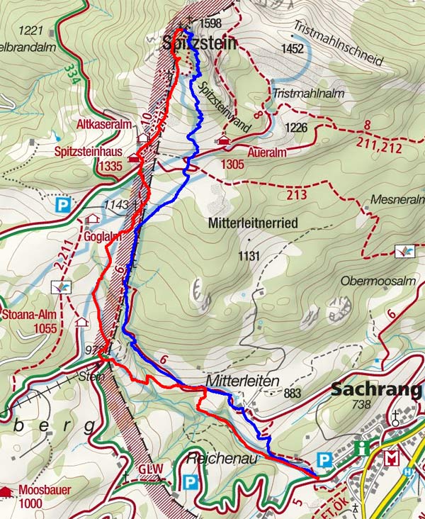 Spitzstein (1596 m) von Sachrang Spitzstein (1596 m) von Sachrang