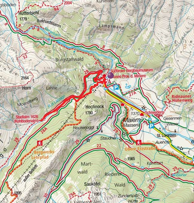 Stadlalm (1640m) über den Lehrweg Maierner Erzkasten Stadlalm (1640m) über den Lehrweg Maierner Erzkasten