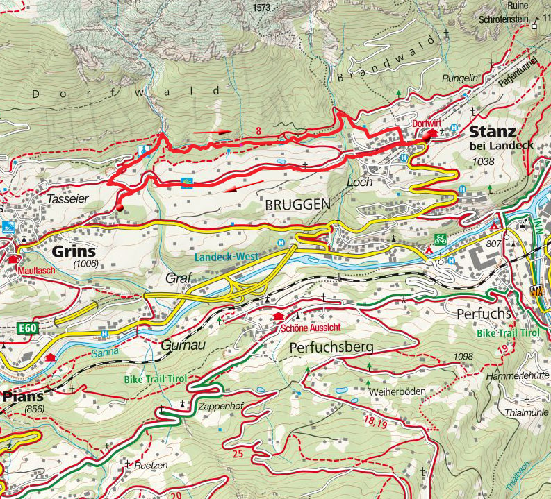 Stanzer Waalweg – Rundwanderung von Grins Stanzer Waalweg – Rundwanderung von Grins