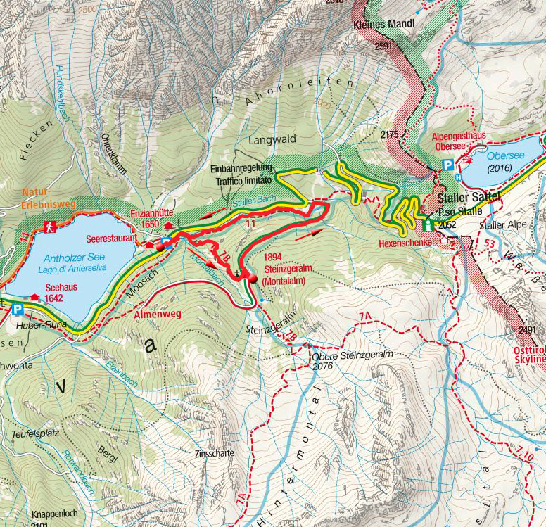 Steinzger Alm (1894m) vom Antholzer See Steinzger Alm (1894m) vom Antholzer See