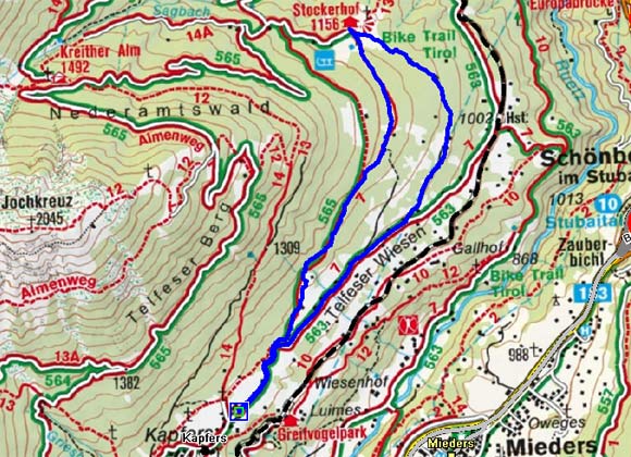 Ausflugsgasthof Stockerhof (1196 m) von Telfes Ausflugsgasthof Stockerhof (1196 m) von Telfes