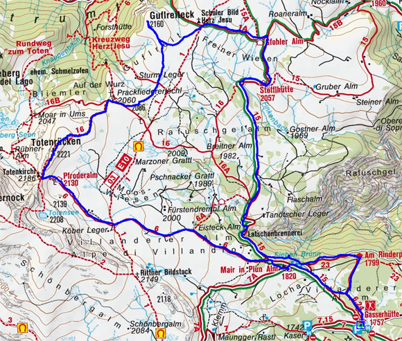 Stöfflhütte Rundwanderung mit Guflreiteck Stöfflhütte Rundwanderung mit Guflreiteck