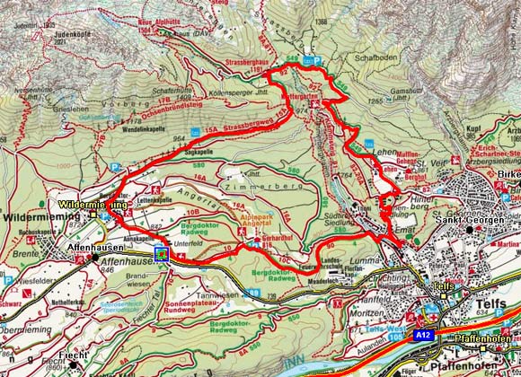 Strassberghaus Rundtour von Mieming Strassberghaus Rundtour von Mieming