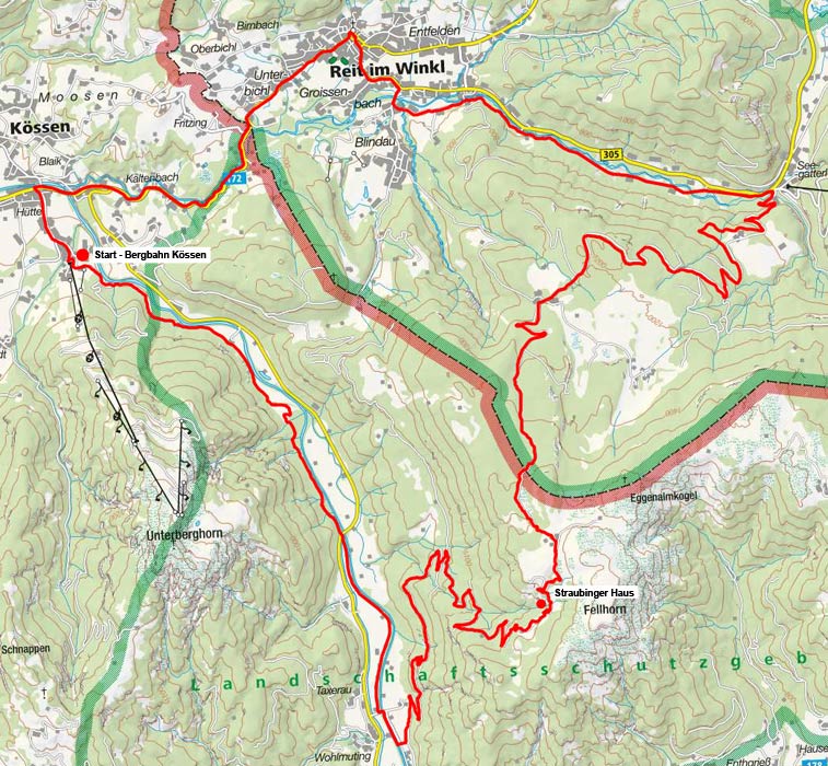 Straubinger Haus-Eggenalm Rundfahrt von Kössen Straubinger Haus-Eggenalm Rundfahrt von Kössen