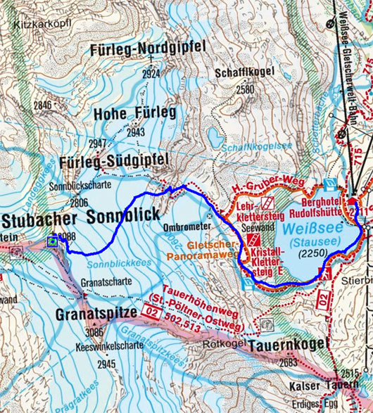 Stubacher Sonnblick (3088 m) von der Rudolfshütte Stubacher Sonnblick (3088 m) von der Rudolfshütte