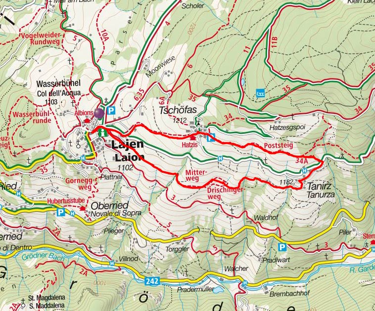 Tanirz – Tschöfas Rundwanderung von Lajen Tanirz – Tschöfas Rundwanderung von Lajen