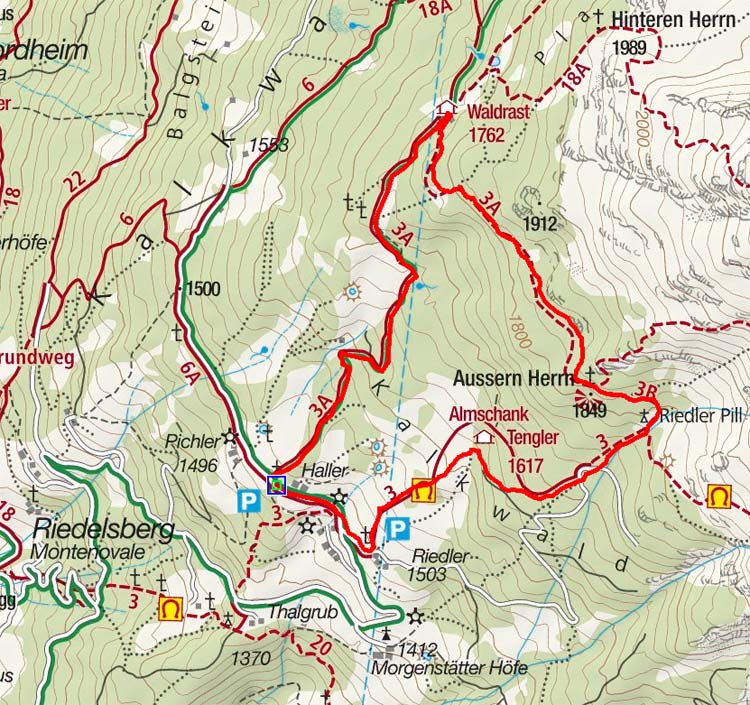 Tengler-Ausser Herrn-Waldrast Rundwanderung Tengler-Ausser Herrn-Waldrast Rundwanderung