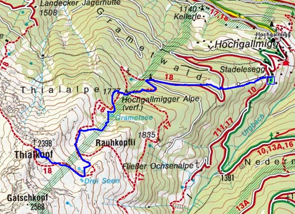 Thialkopf (2398 m) von Hochgallmigg Thialkopf (2398 m) von Hochgallmigg