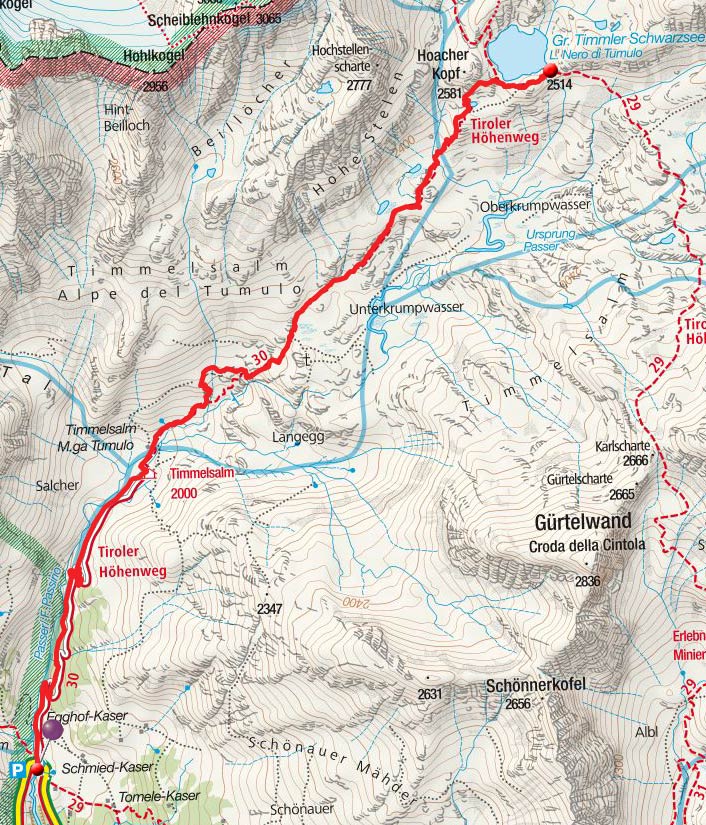 Großer Timmler Schwarzsee (2514m) von der Timmelsbrücke Großer Timmler Schwarzsee (2514m) von der Timmelsbrücke