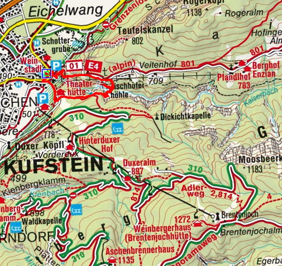 Tischofer Höhle - Theaterhütte Rundwanderung Tischofer Höhle - Theaterhütte Rundwanderung