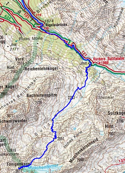 Tonigenkogel (3011 Hm) von Gries Tonigenkogel (3011 Hm) von Gries