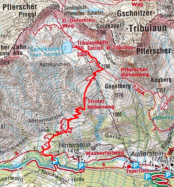 Tribulaunhütte (2368 m) von Innerpflersch Tribulaunhütte (2368 m) von Innerpflersch