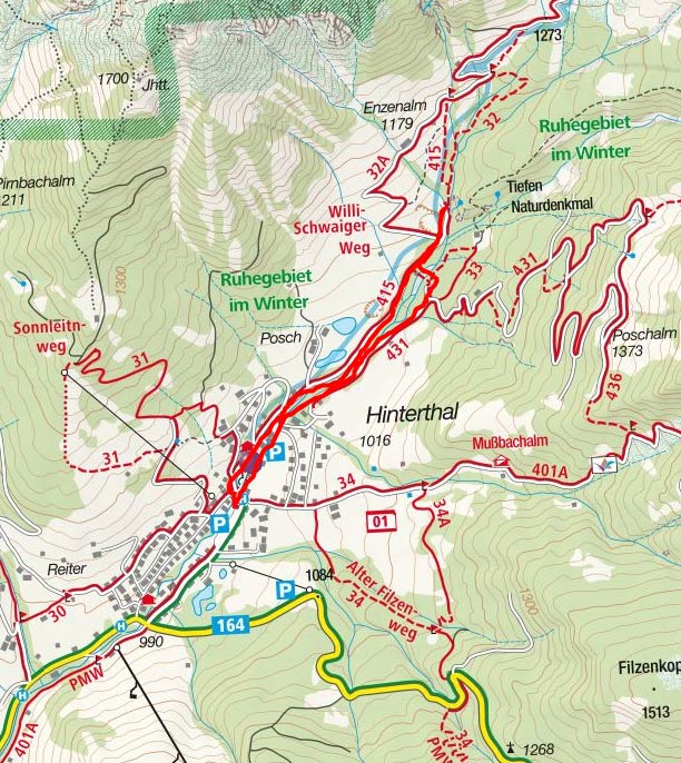 Triefen-Rundwanderung bei Hinterthal Triefen-Rundwanderung bei Hinterthal