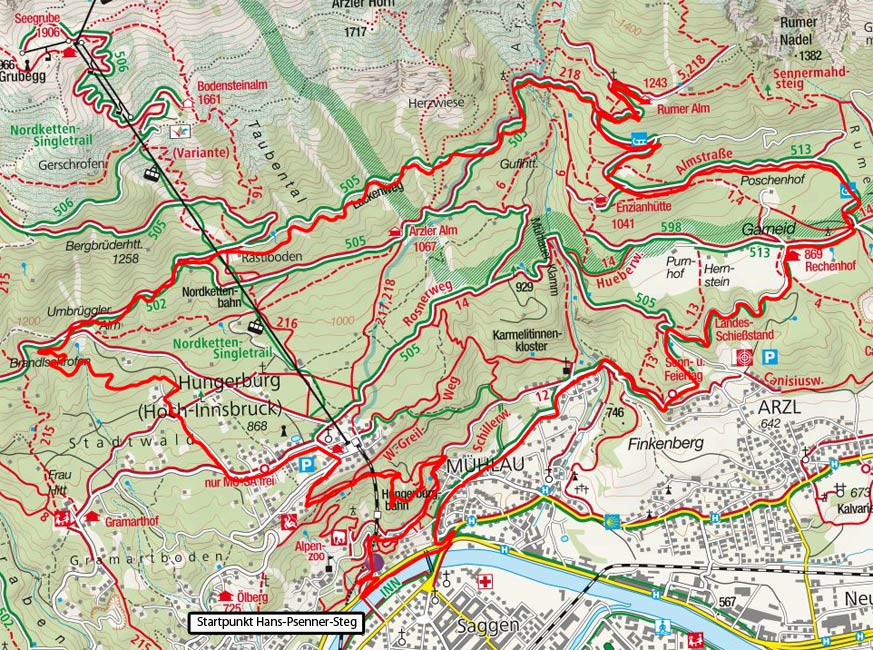 Umbrüggler Alm – Rumer Alm Runde Umbrüggler Alm – Rumer Alm Runde