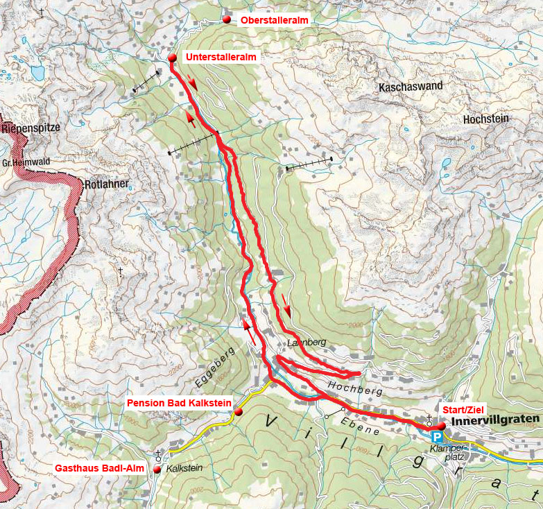 Unterstalleralm – Hochberg Runde von Innervillgraten Unterstalleralm – Hochberg Runde von Innervillgraten