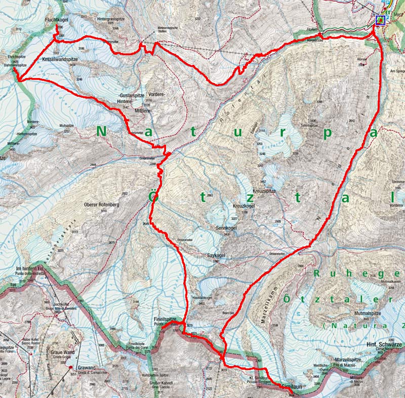 Venter Gipfelrunde – Gletscherhochtour (5 Tagesetappen) Venter Gipfelrunde – Gletscherhochtour (5 Tagesetappen)