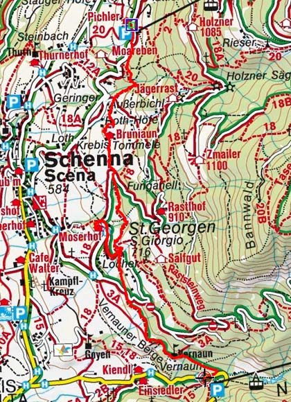 Waalweg Schenna (Taser Bergbahn - Naiftal) Waalweg Schenna (Taser Bergbahn - Naiftal)