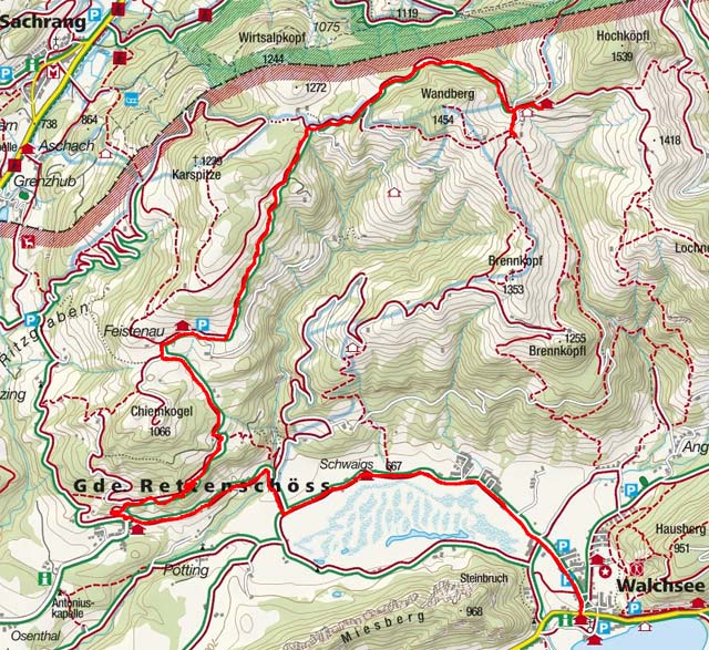 Burger Alm und Wandberghütte von Walchsee Burger Alm und Wandberghütte von Walchsee