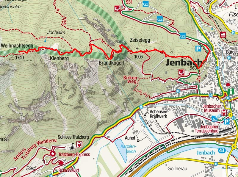 Weihnachtsegg (1740 m) von Jenbach Weihnachtsegg (1740 m) von Jenbach