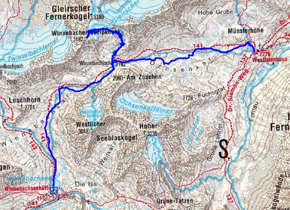4 Tag: Winnebachseehütte-Winnebacher Weißkogel-Westfalenhaus 4 Tag: Winnebachseehütte-Winnebacher Weißkogel-Westfalenhaus