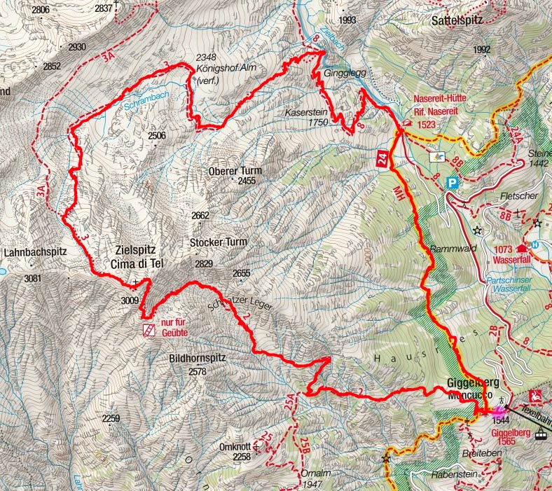 Zielspitze (3006 m) vom Giggelberg/Texelbahn Zielspitze (3006 m) vom Giggelberg/Texelbahn