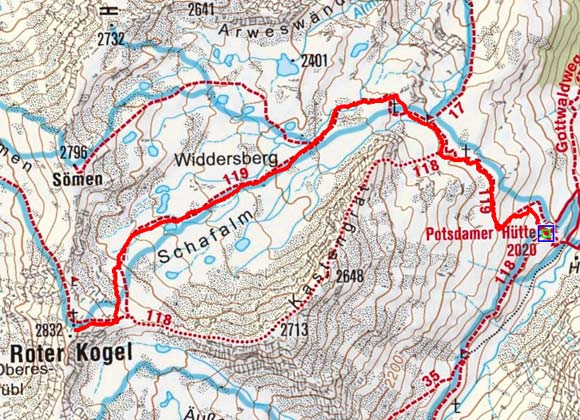Sömen (2796 m) von der Potsdamer Hütte Sömen (2796 m) von der Potsdamer Hütte
