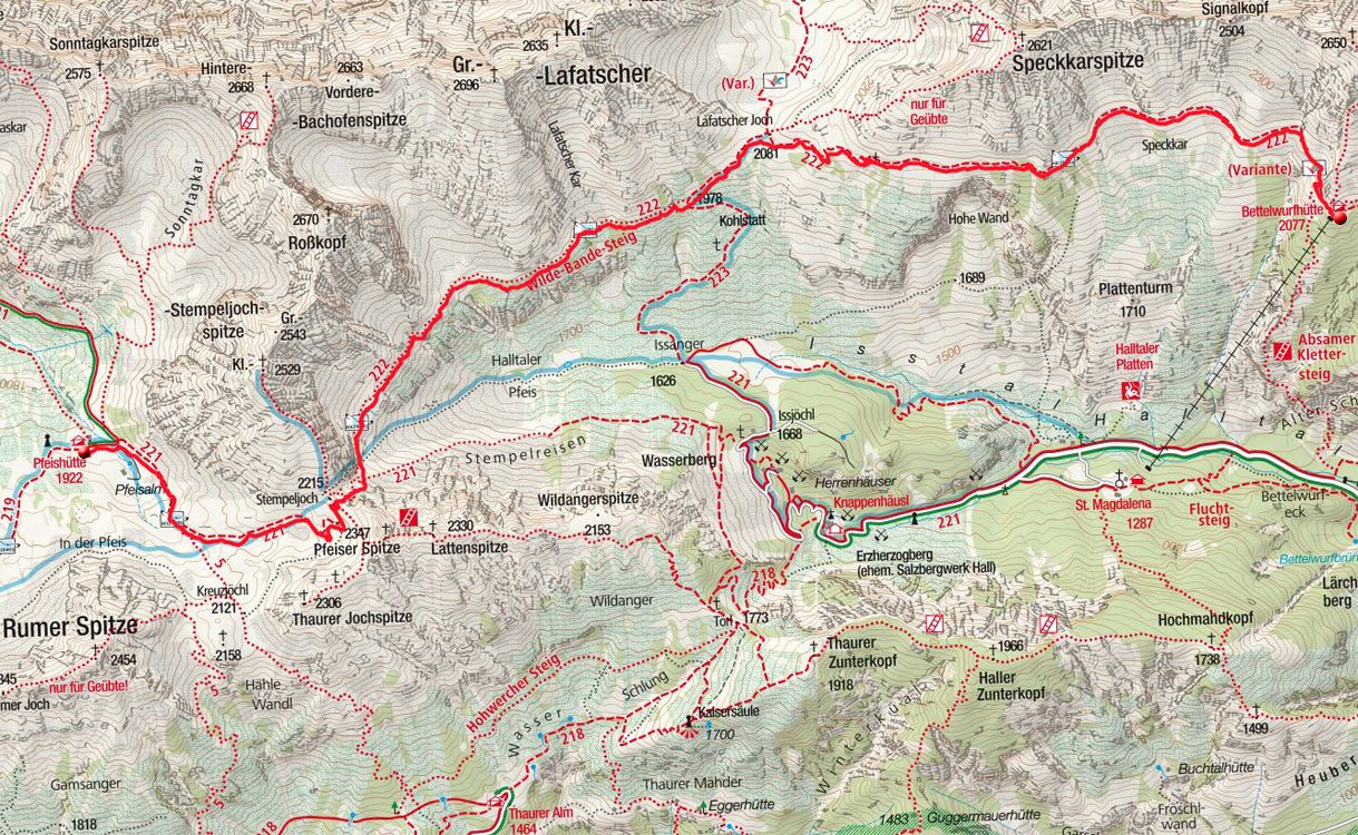 Tag 2: Pfeishütte – Stempeljoch – Lafatscherjoch - Bettelwurfhütte Tag 2: Pfeishütte – Stempeljoch – Lafatscherjoch - Bettelwurfhütte