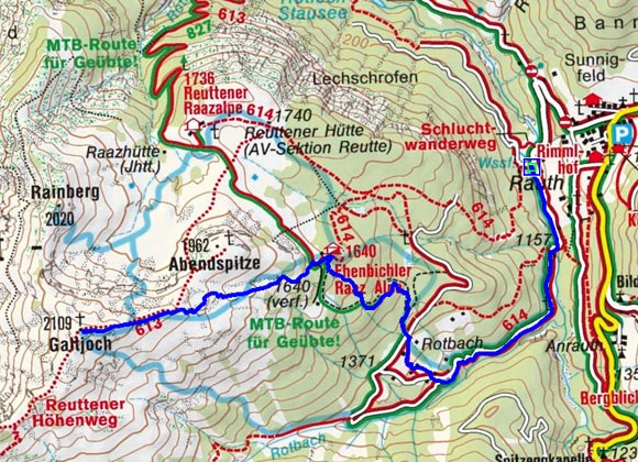 Galtjoch, 2.109m von Rinnen bei Berwang Galtjoch, 2.109m von Rinnen bei Berwang