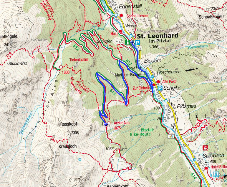 Arzler Alm von St. Leonhard im Pitztal Arzler Alm von St. Leonhard im Pitztal