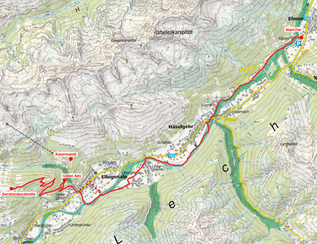 Bernhardseckhütte von Elmen Bernhardseckhütte von Elmen