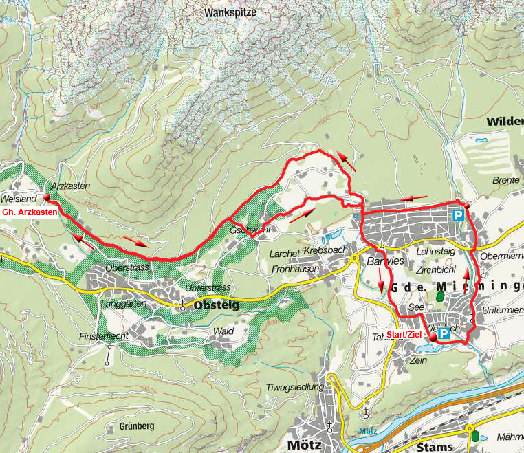 Gasthaus Arzkasten vom Badesee Mieming Gasthaus Arzkasten vom Badesee Mieming