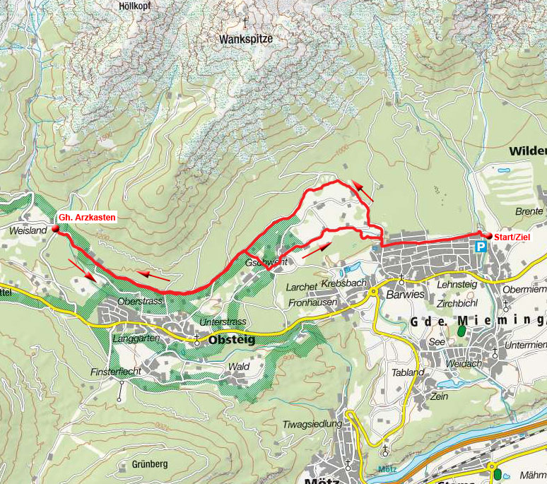Gasthaus Arzkasten von Obermieming Gasthaus Arzkasten von Obermieming