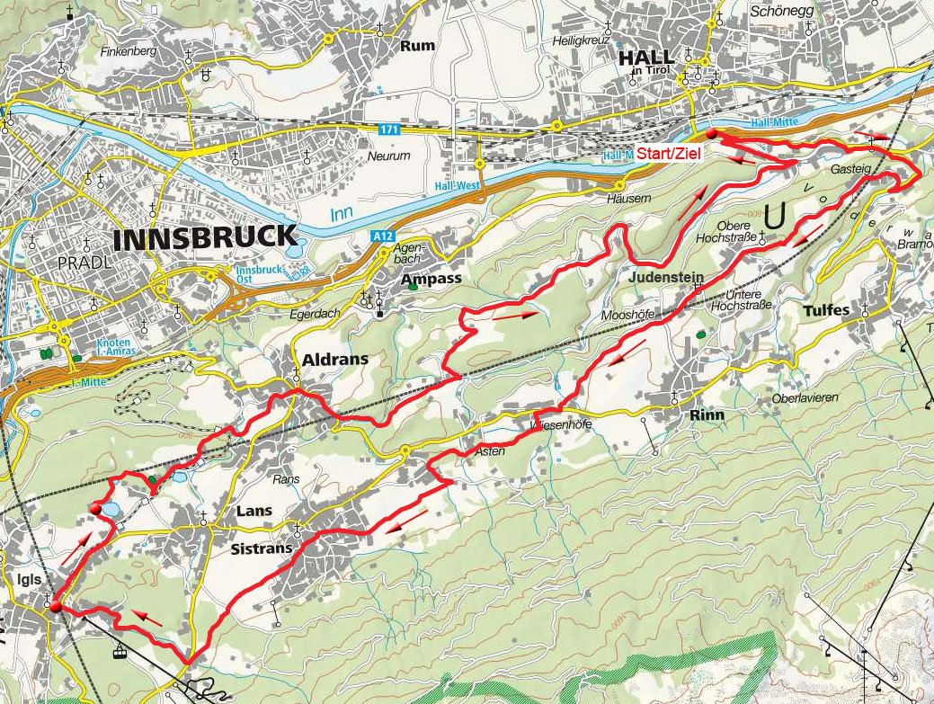 Igls-Lansersee-Ebenwald Runde von Hall Igls-Lansersee-Ebenwald Runde von Hall