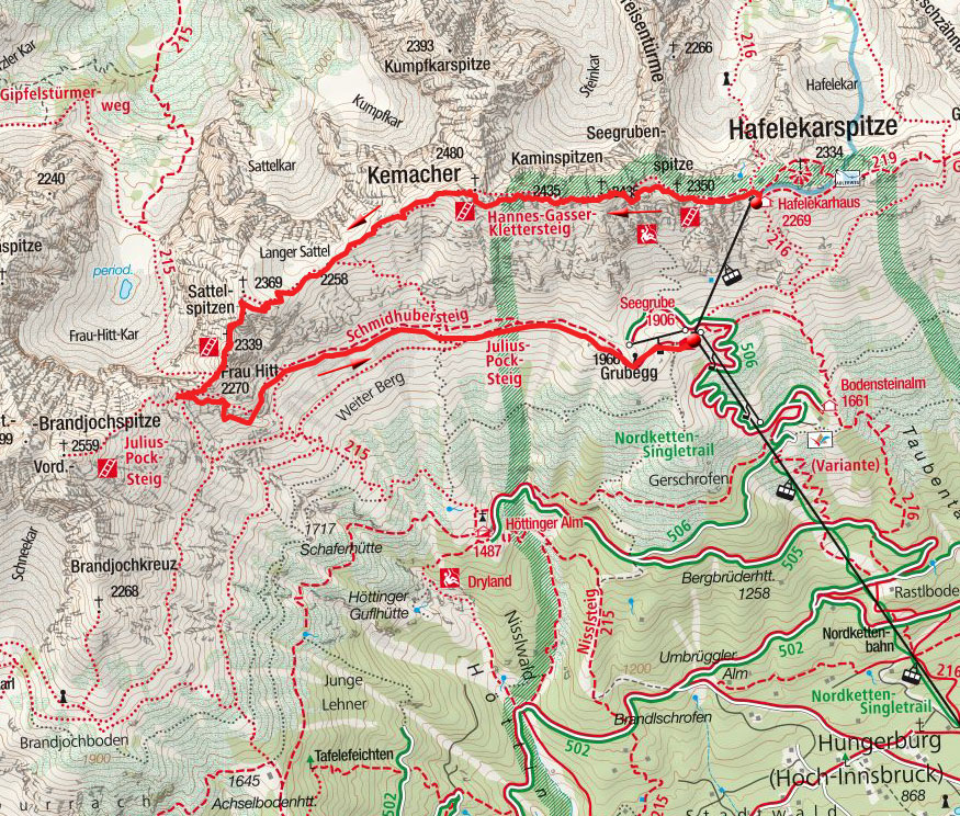 Innsbrucker Klettersteig (Hannes Gasser Klettersteig) Innsbrucker Klettersteig (Hannes Gasser Klettersteig)